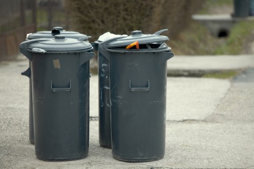 Various types of builders waste including wood and concrete